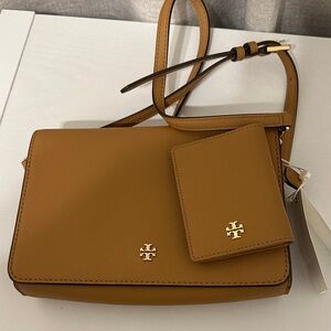 Tory Burch Brown Crossbody Bag with Card Holder
